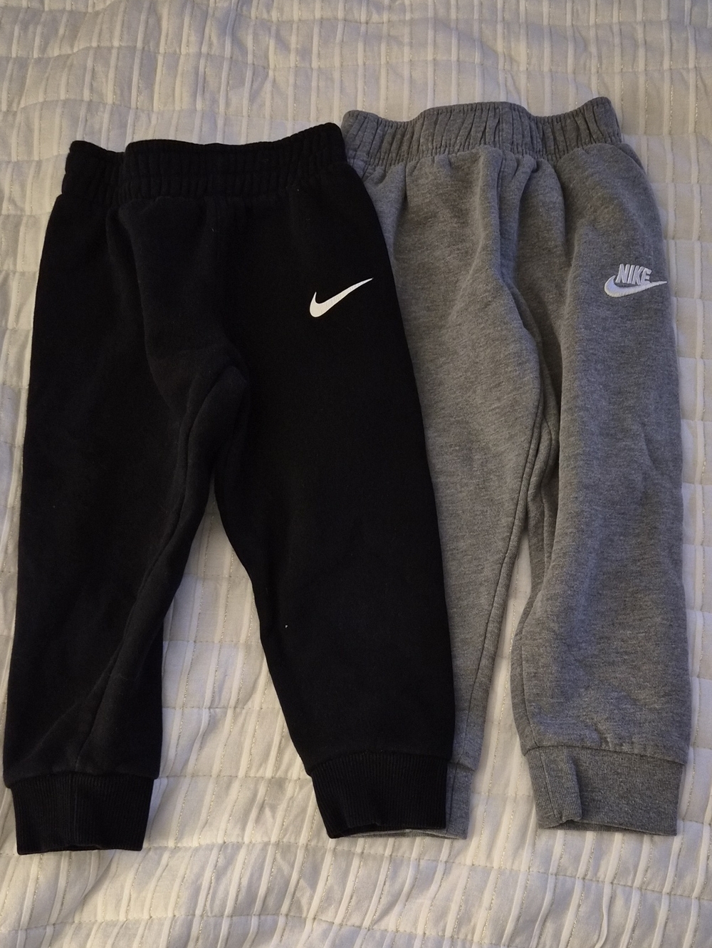 Nike 4T Jogger Set - Black & Gray with White Swooshes